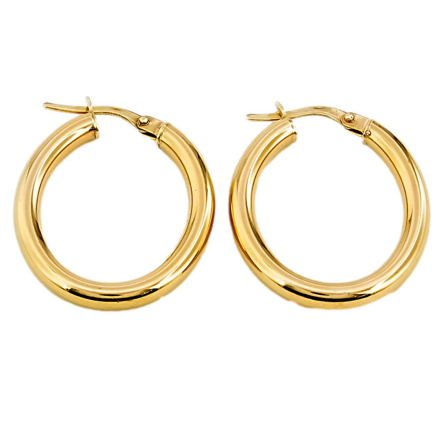 9ct gold Hollow Hoop Earrings